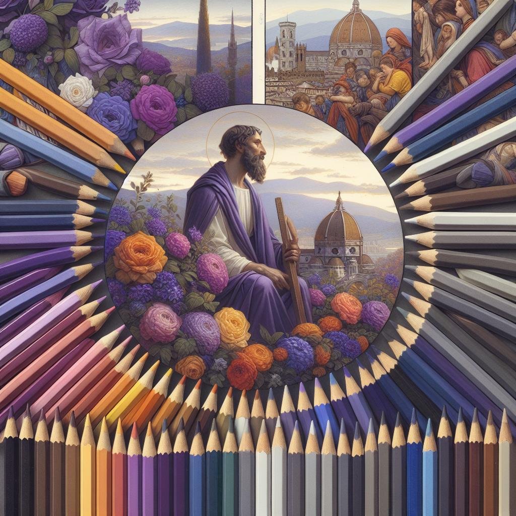 Illustration of colored pencils