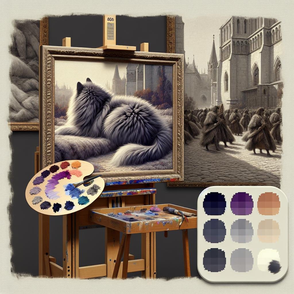 Illustration of painting fur